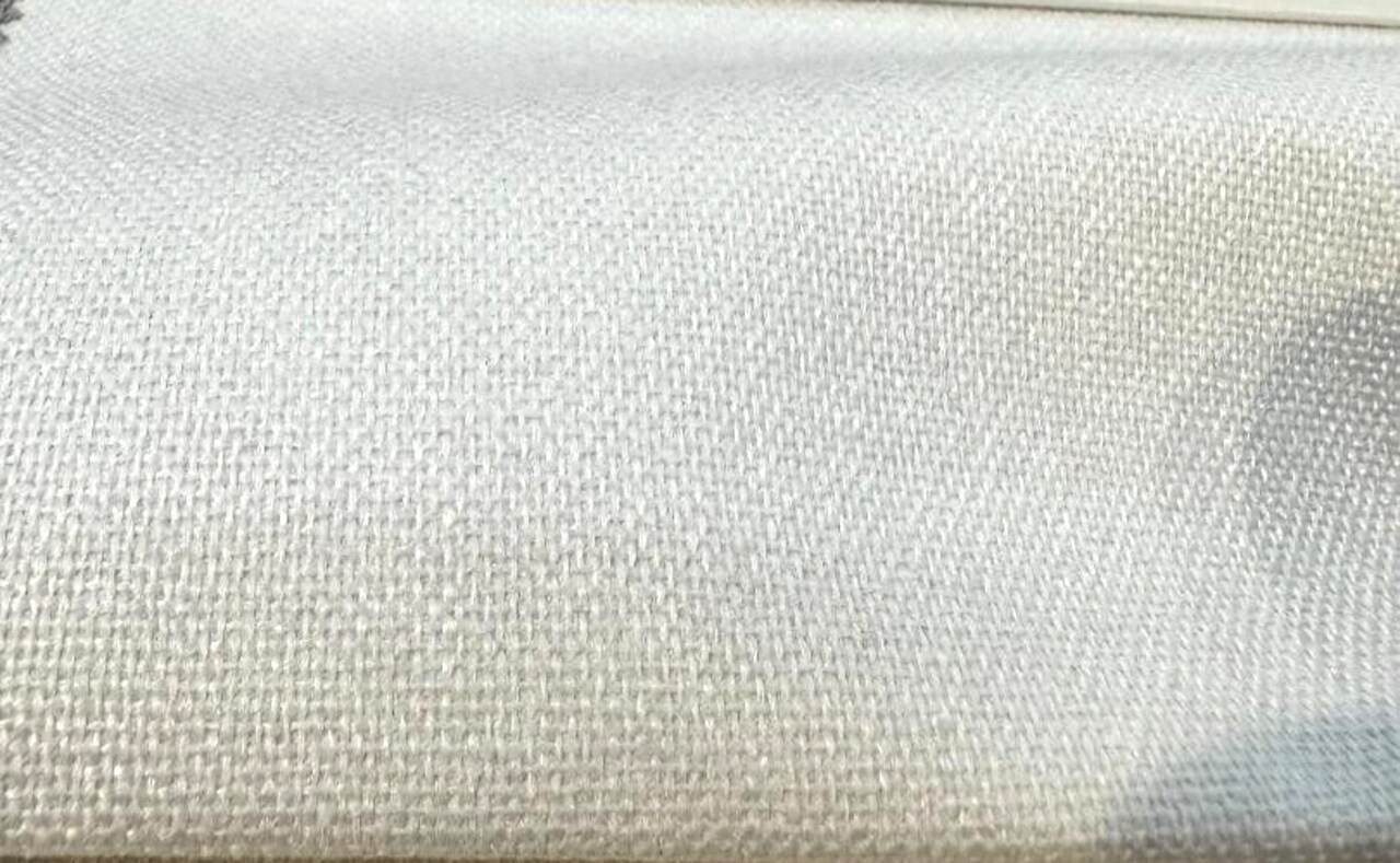 1 Yard Blackout Double Sided White Linen Drapery Fabric 55 Inches Wide